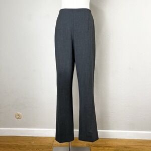 Marlowe Wool Stretch Flat Front Lined Trousers Gray‎ Italy Women's Size 38
